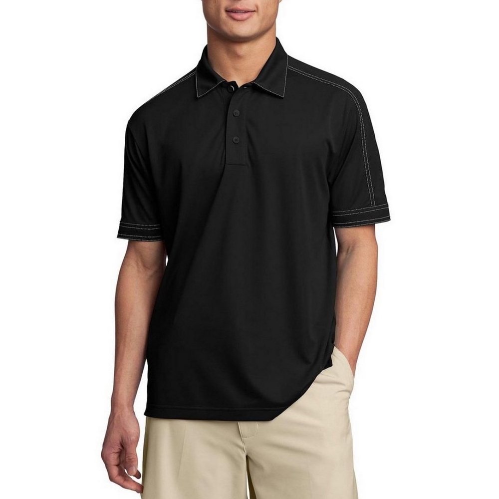 Sunice Sport-Tek Men's Black Polo golf Shirt black size medium